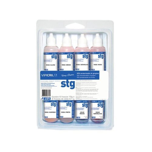 Kit STG Resina Acrílica Caracterização de Gengiva