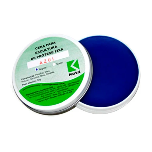 Cera para Escultura de Prótese Fixa Regular Azul 50g - Kota