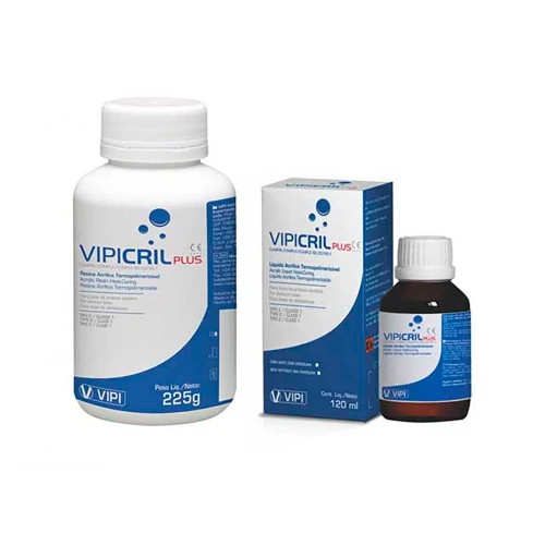 Resina Acrílica Termopolimerizável Vipi Cril Plus 1 Litro com Crosslink